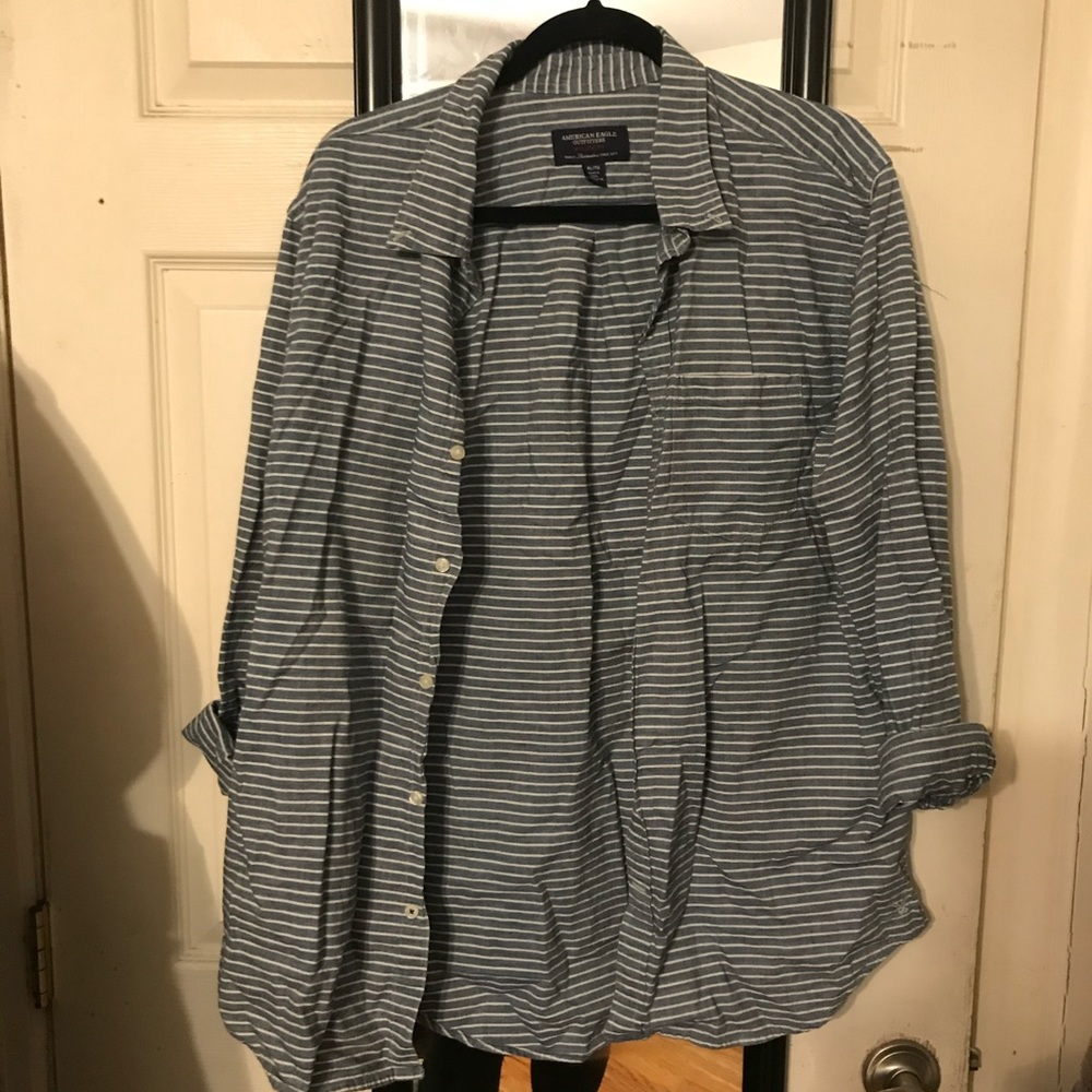 American Eagle Striped Button Down